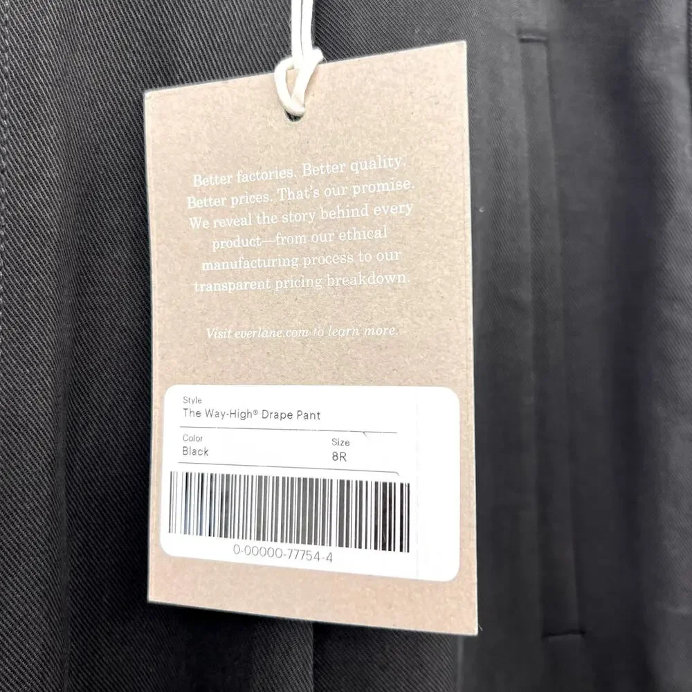 Everlane Womens The Way-High Drape Pant Size 8 Black 31